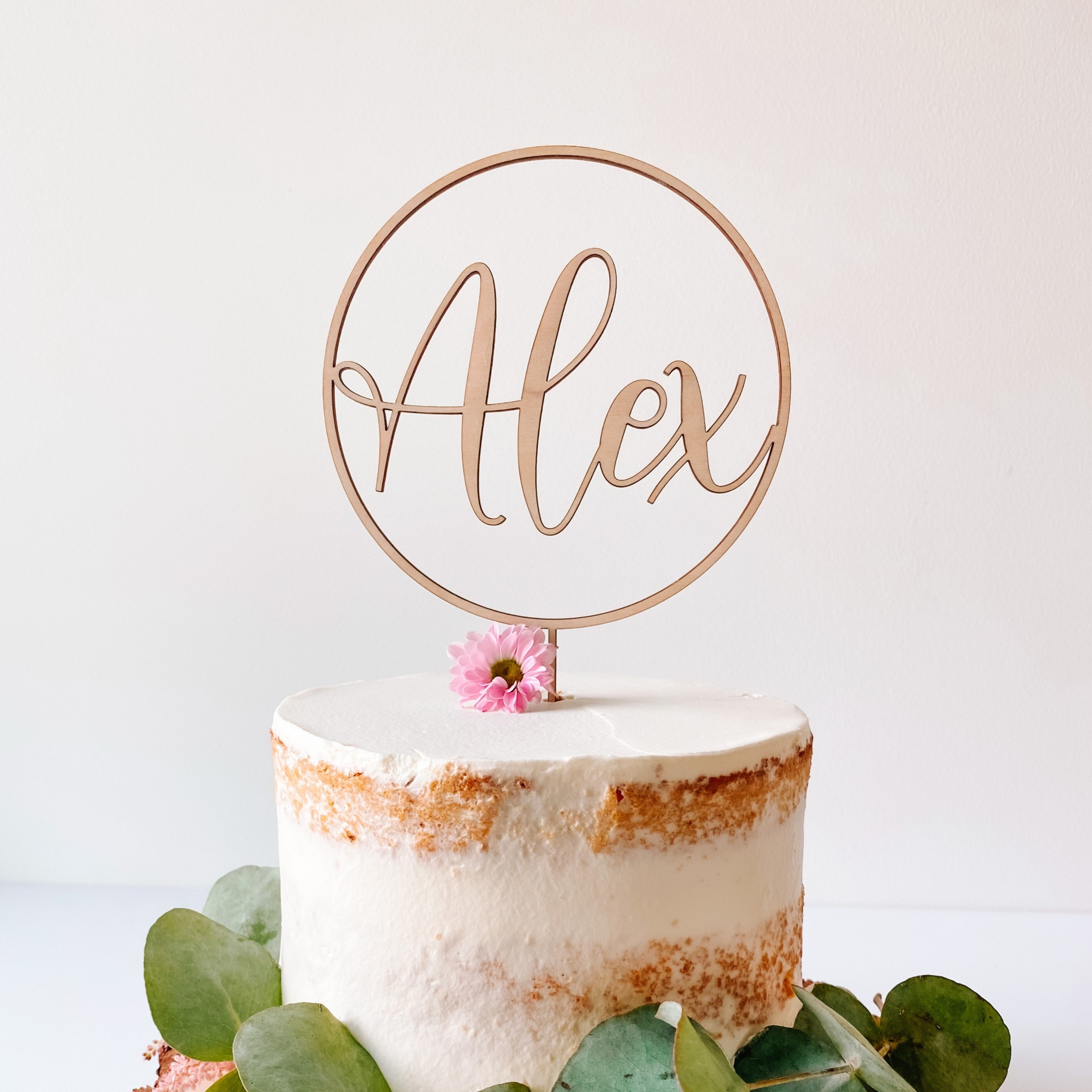 Topper okrąg z imieniem