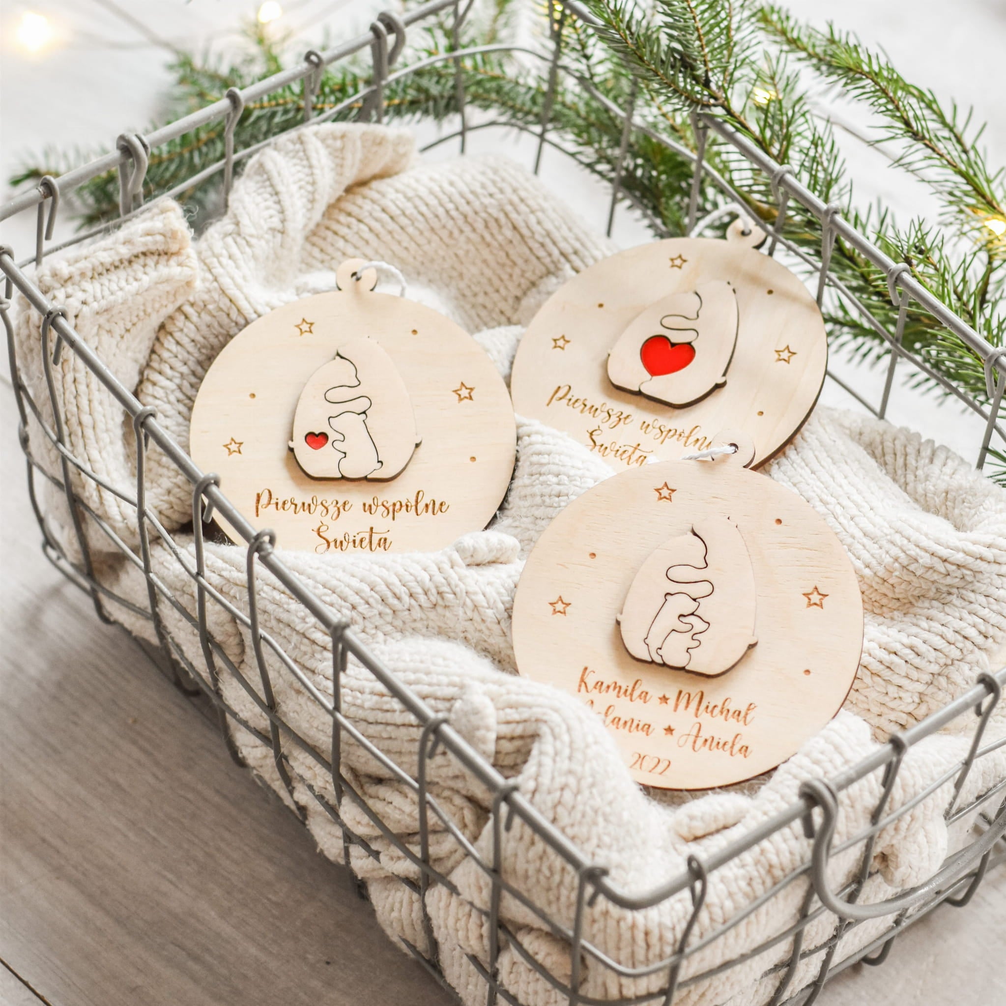 Bombka rodzina-misie