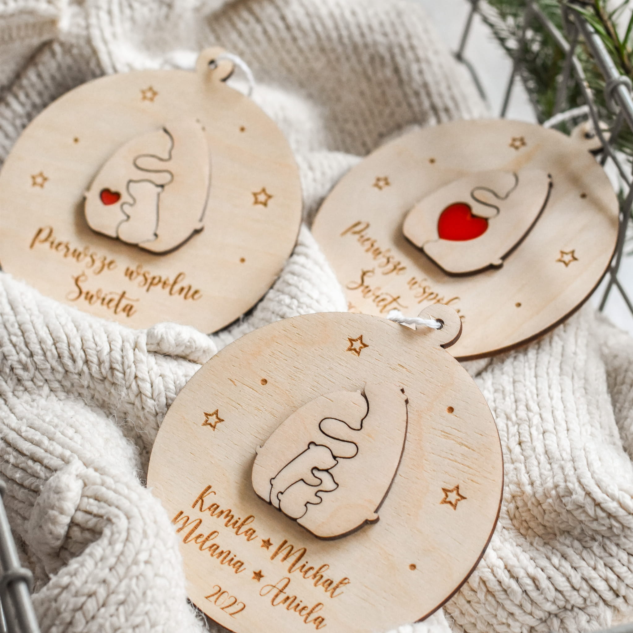 Bombka rodzina-misie