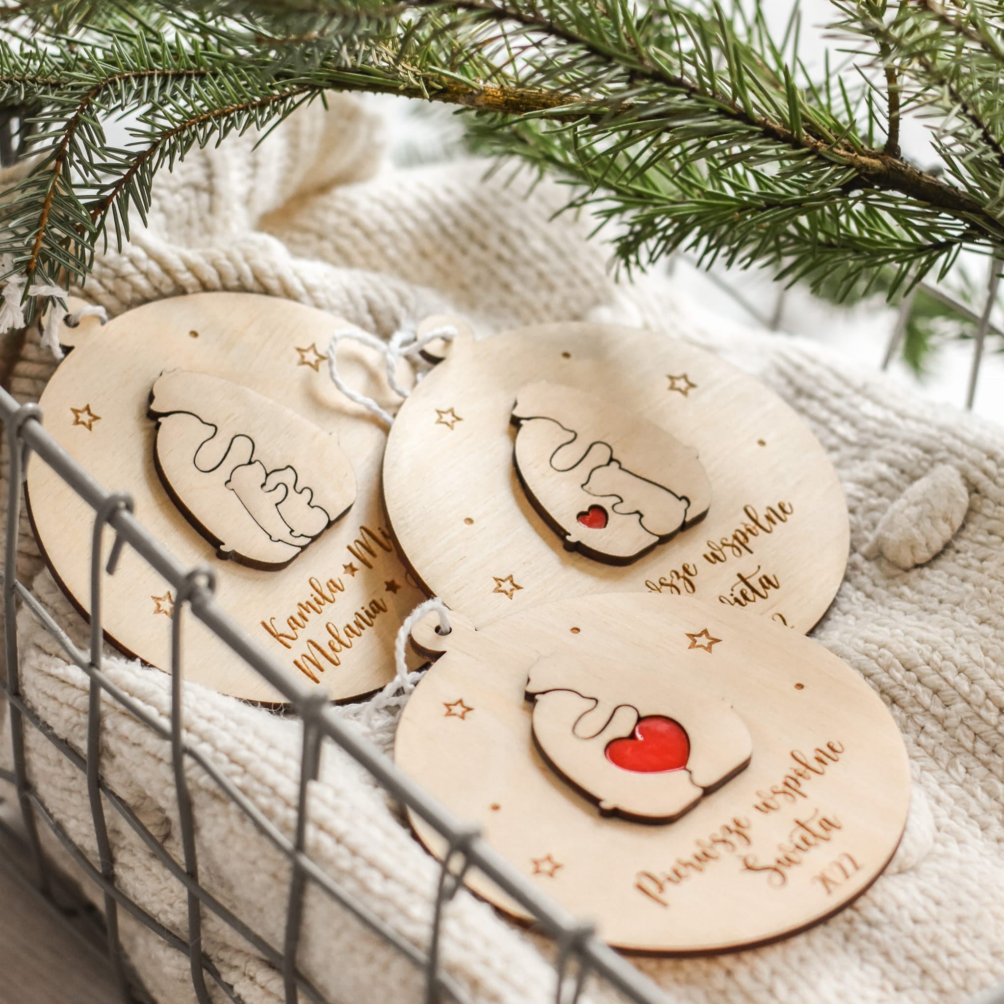 Bombka rodzina-misie