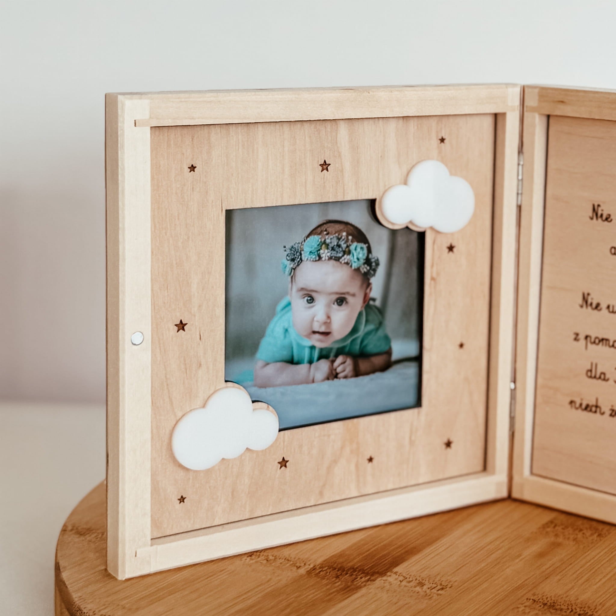 Ramka "Nie umiem pisać..." chmurki