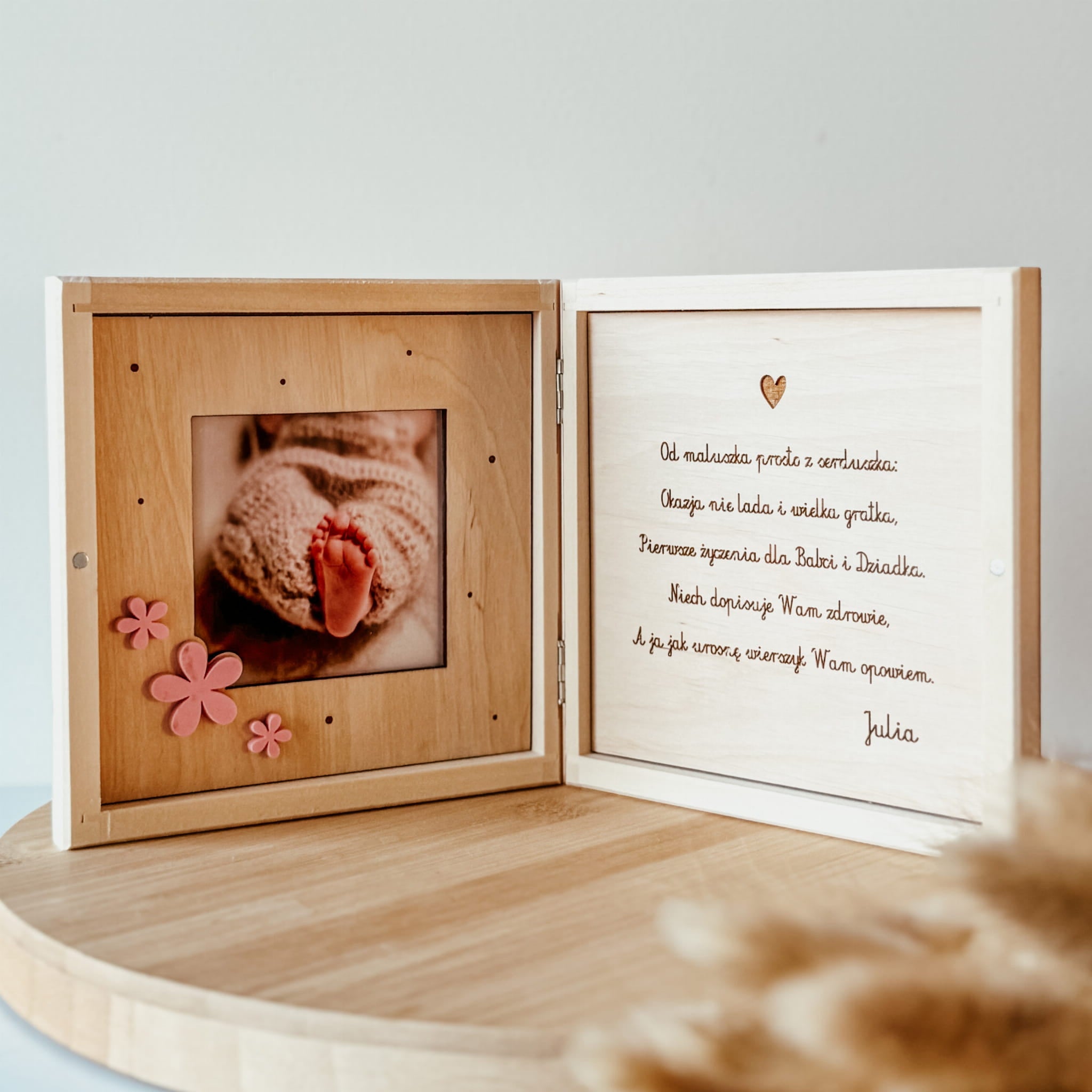 Ramka "Od maluszka..." kwiaty