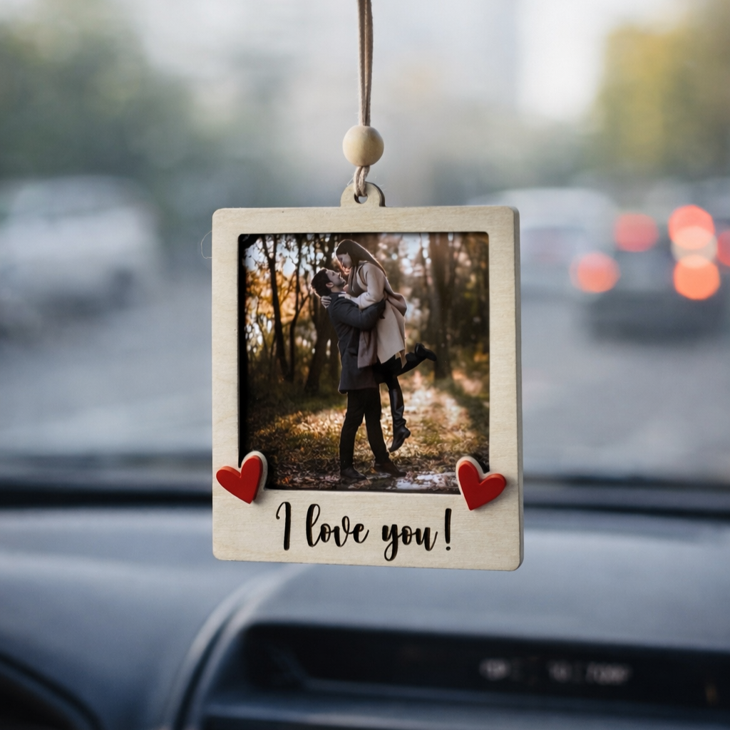 Zawieszka ze zdjęciem do auta Serca