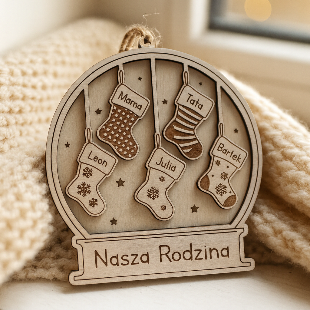 Bombka rodzina skarpetki