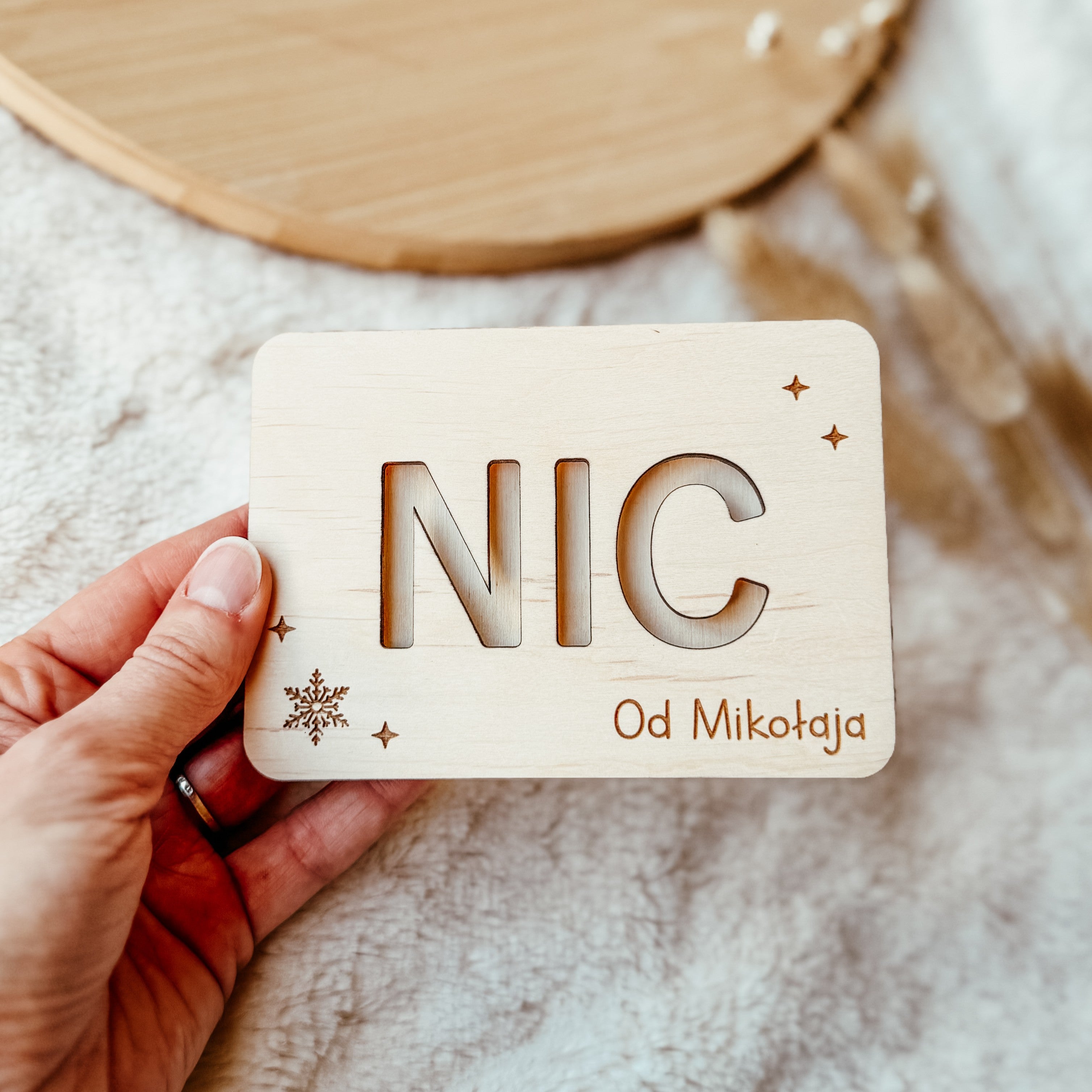 Kartka na banknoty / bon  NIC od Mikołaja