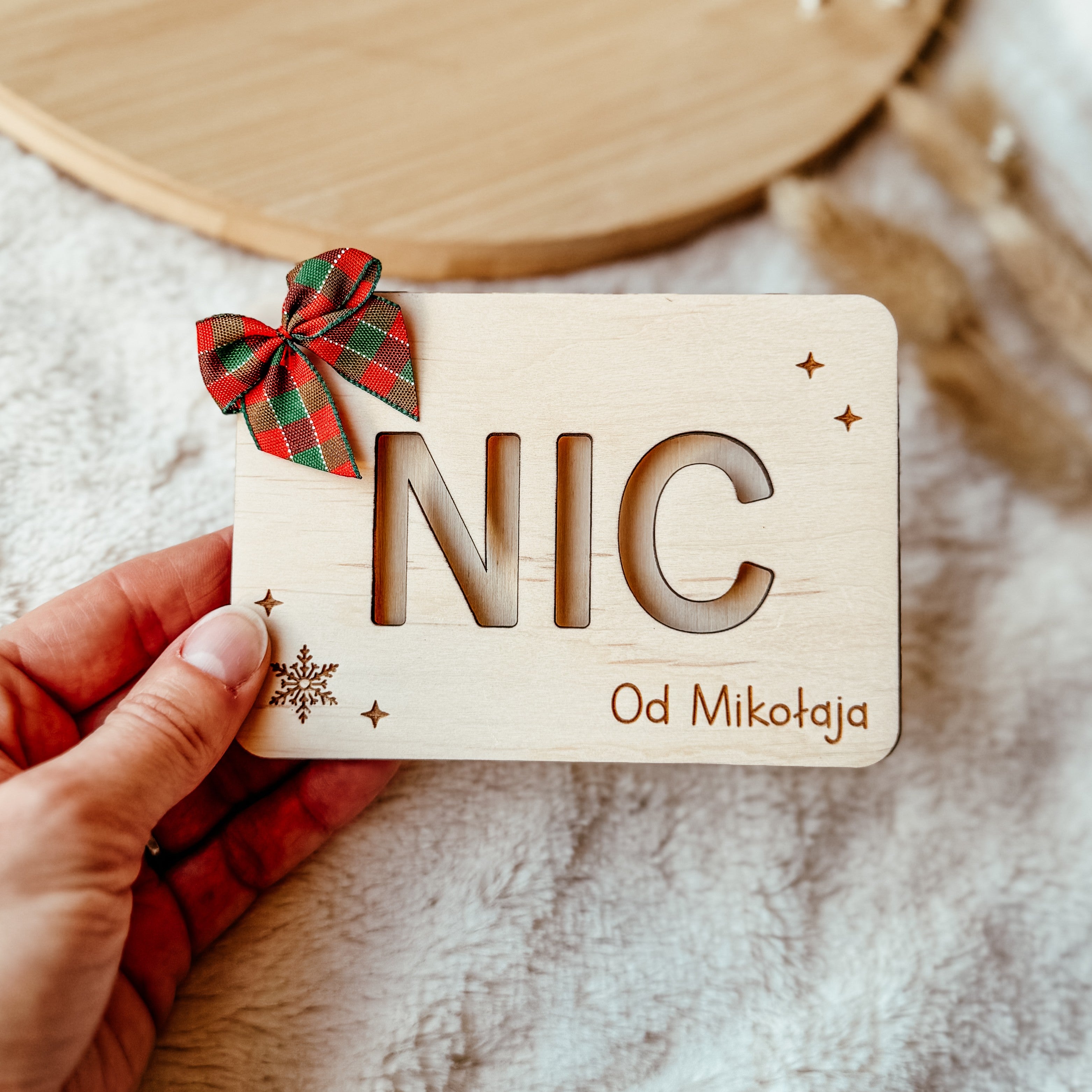 Kartka na banknoty / bon  NIC od Mikołaja