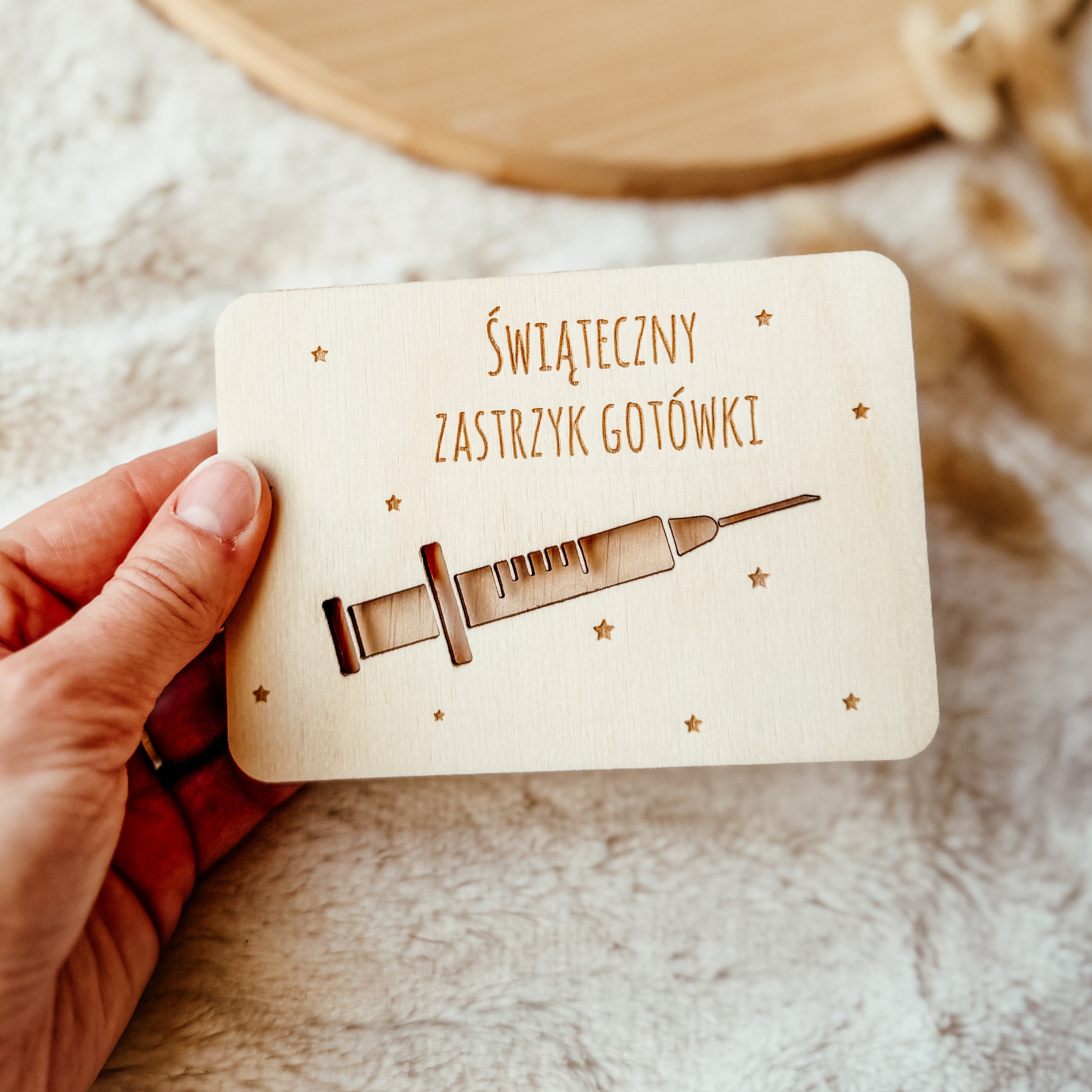 Kartka na banknoty / bon Świąteczny Zastrzyk Gotówki