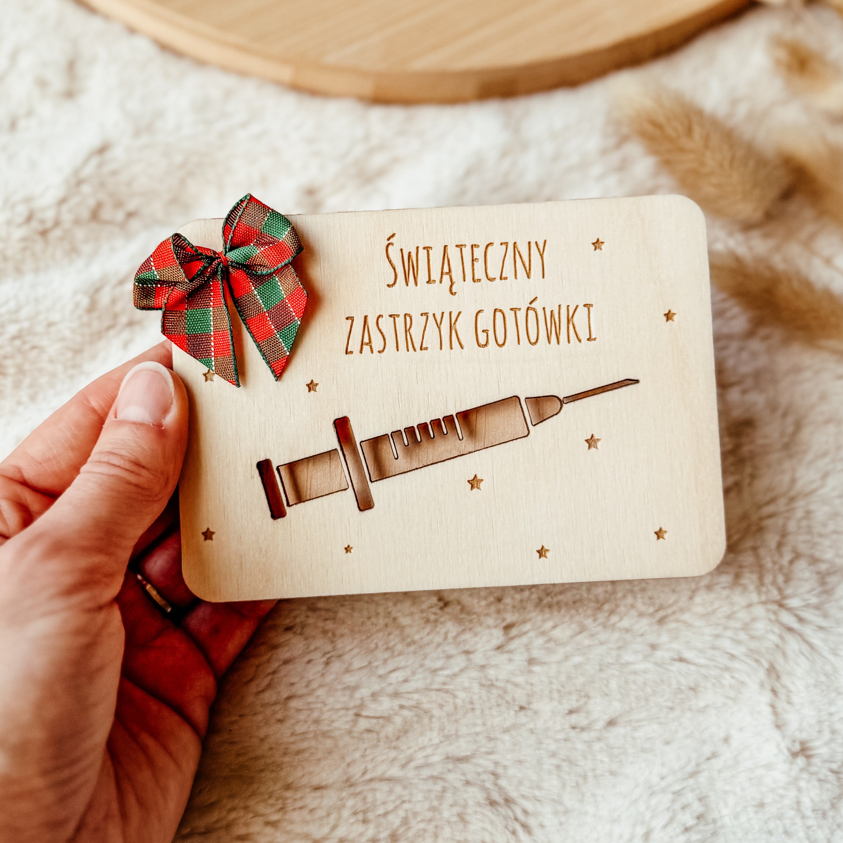 Kartka na banknoty / bon Świąteczny Zastrzyk Gotówki