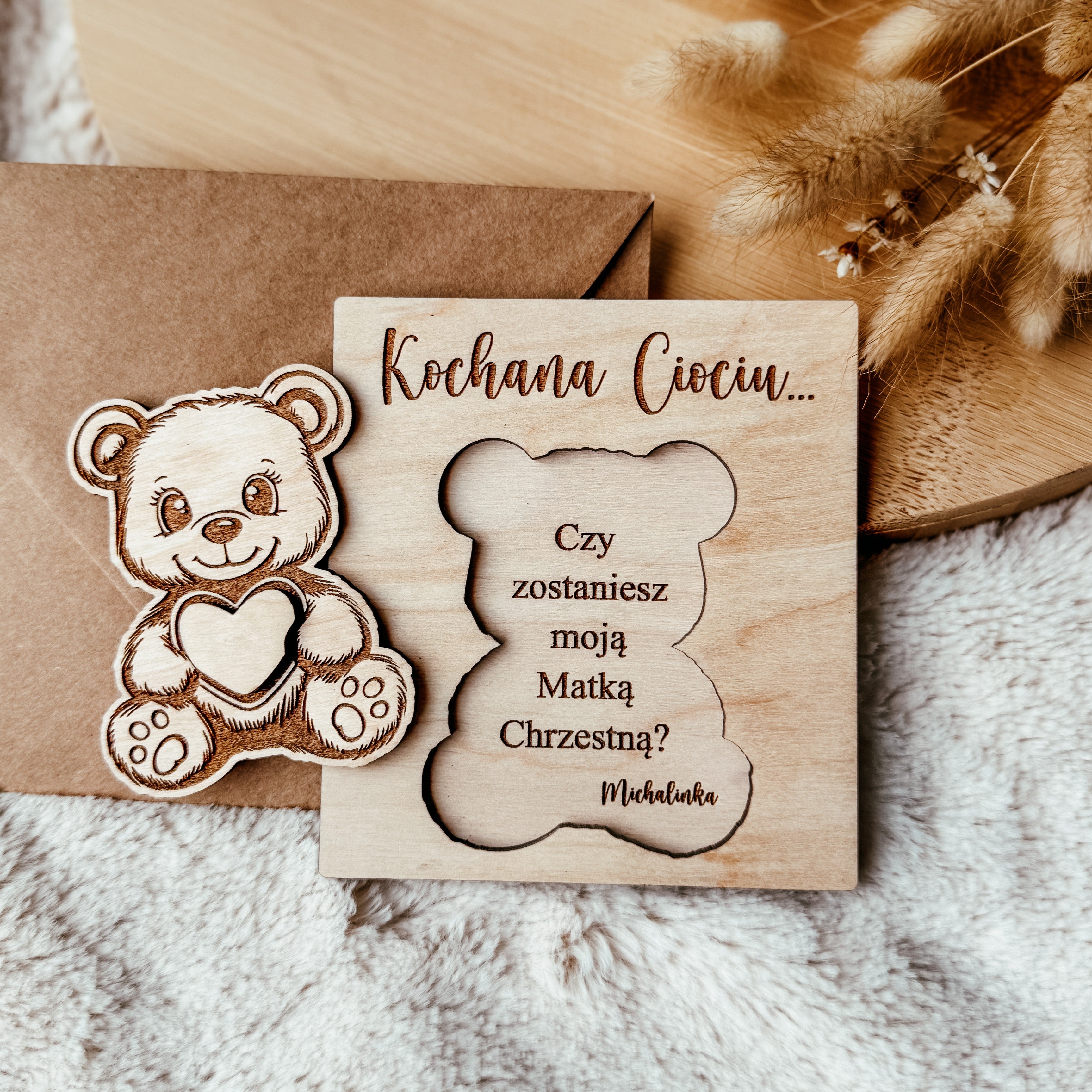 Prośba dla rodzica chrzestnego-Miś