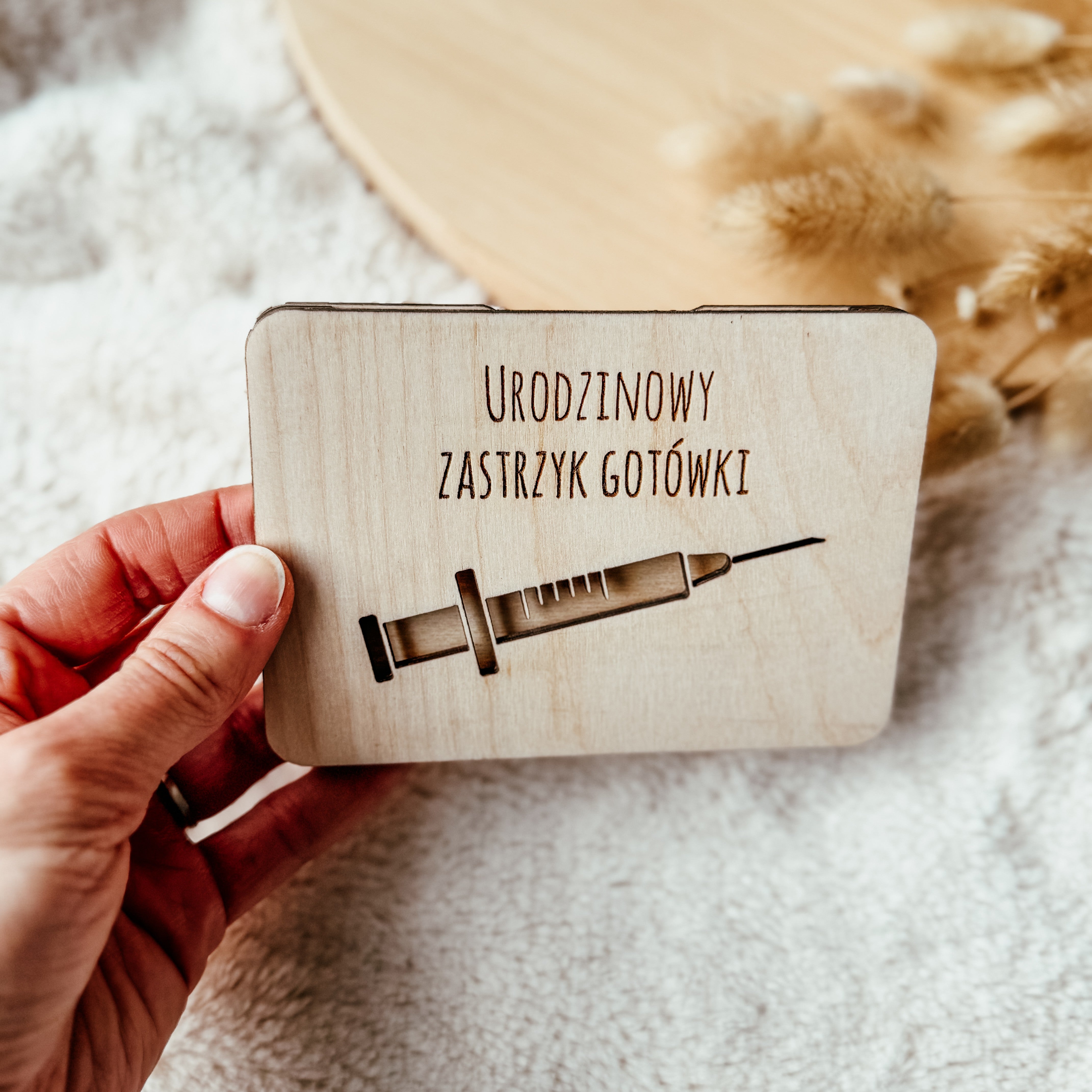 Kartka na banknoty / bon-Urodzinowy Zastrzyk