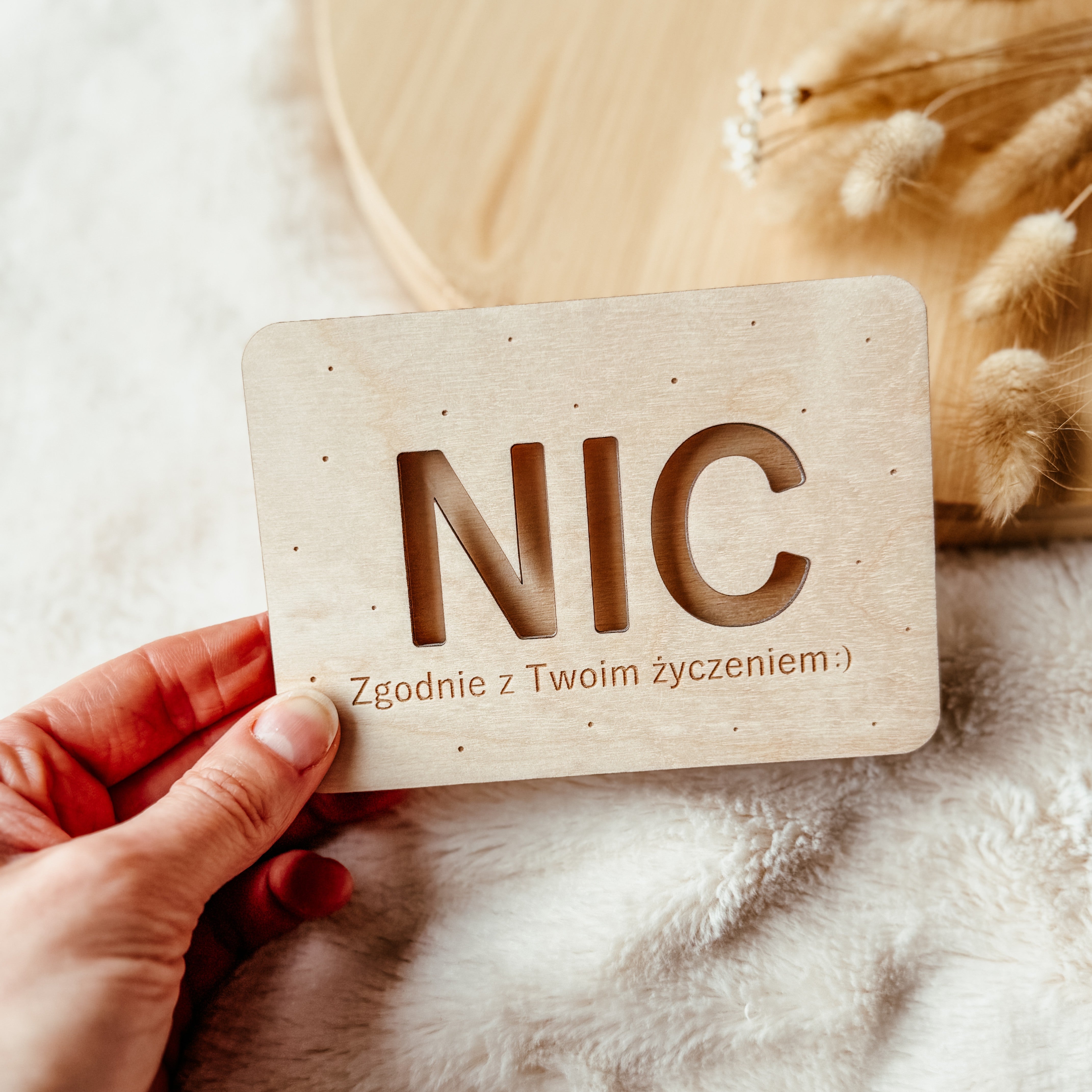 Kartka na banknoty / bon NIC Zgodnie z Twoim życzeniem