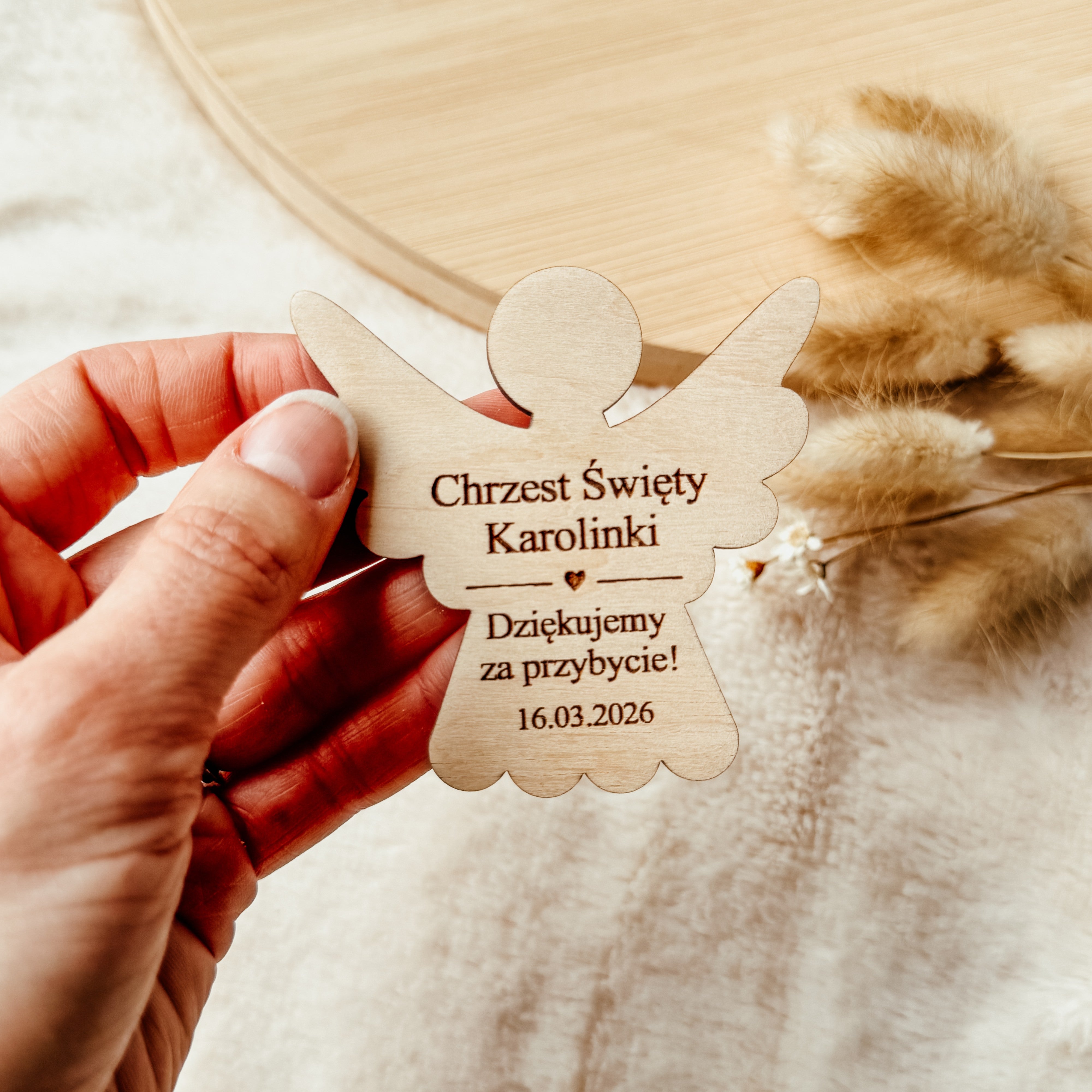 Podziękowanie magnes Aniołek