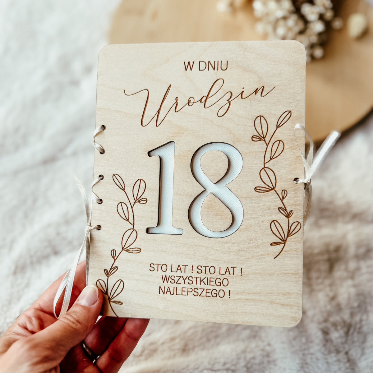Kartka z okazji 18 urodzin Kwiaty