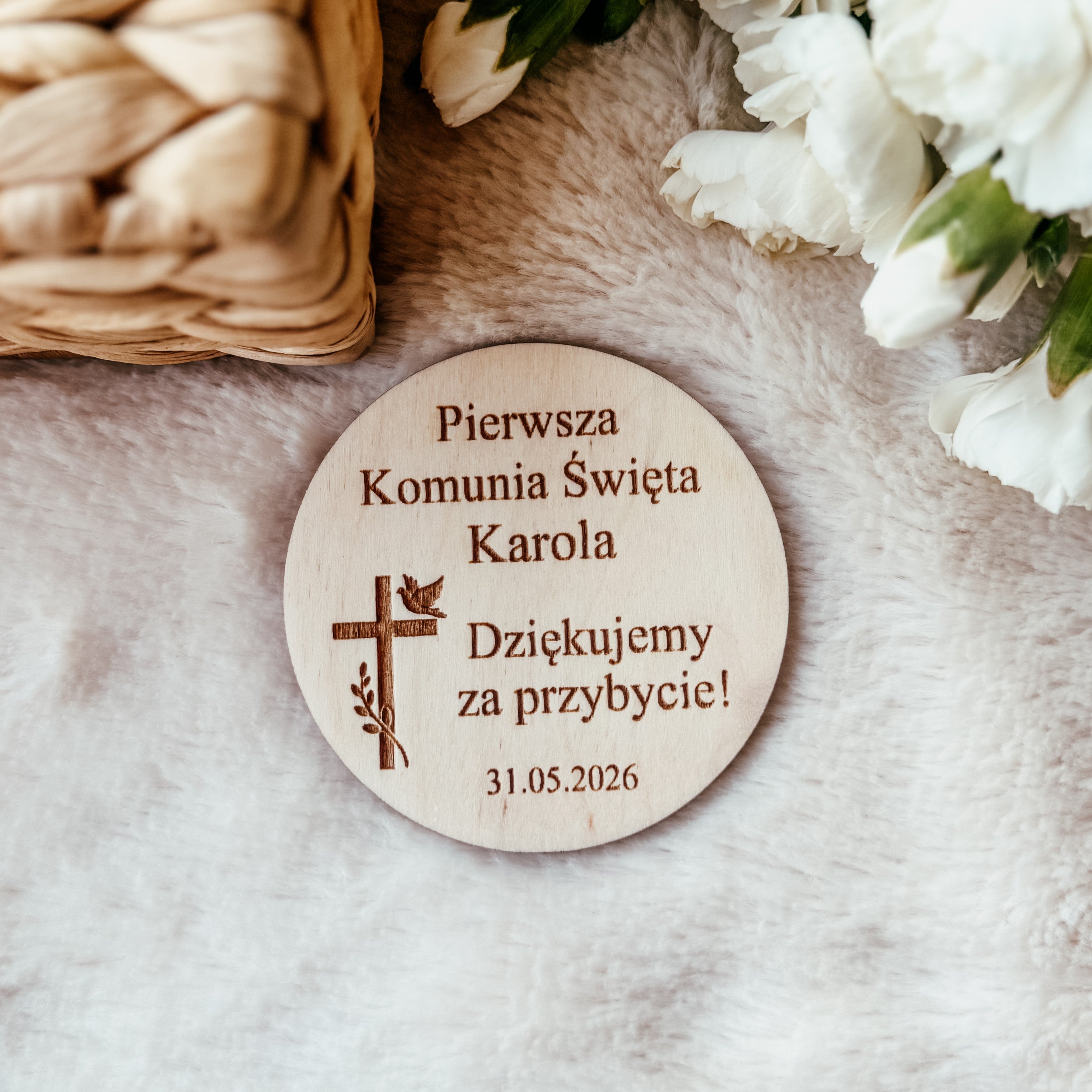 Podziękowanie magnes z Krzyżem