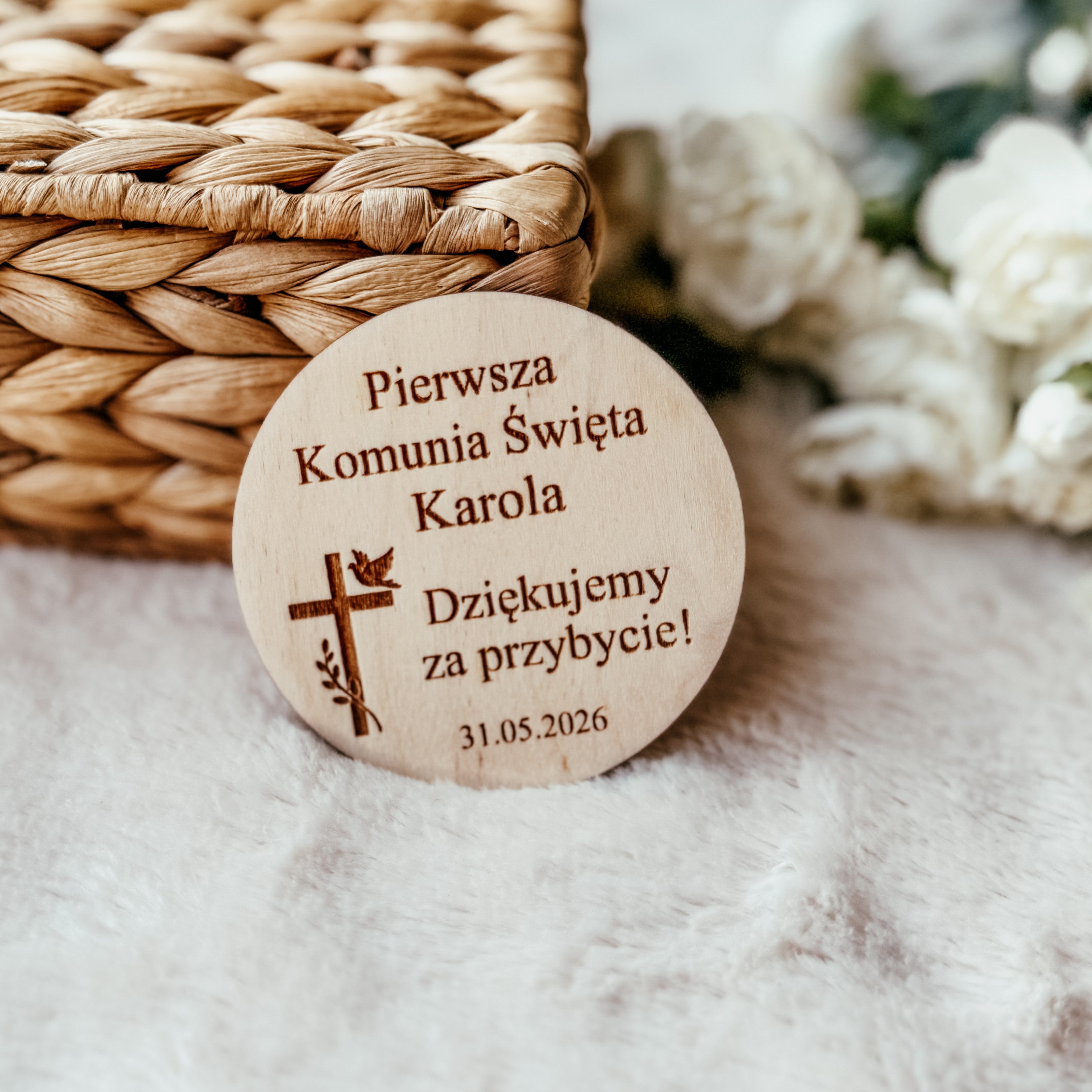 Podziękowanie magnes z Krzyżem