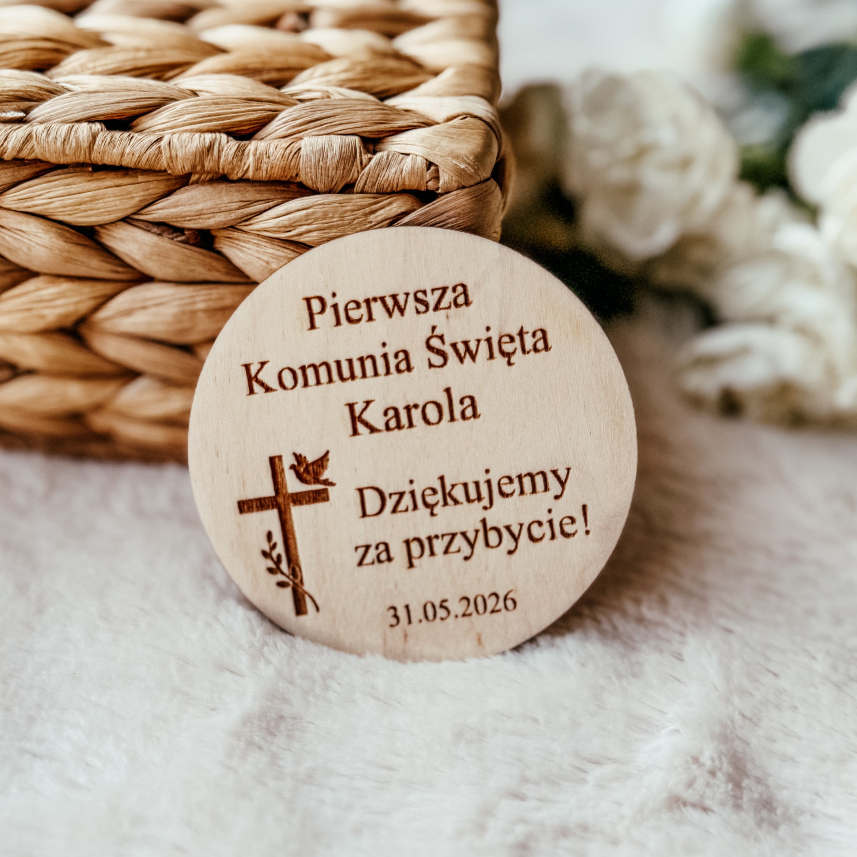 Podziękowanie magnes z Krzyżem