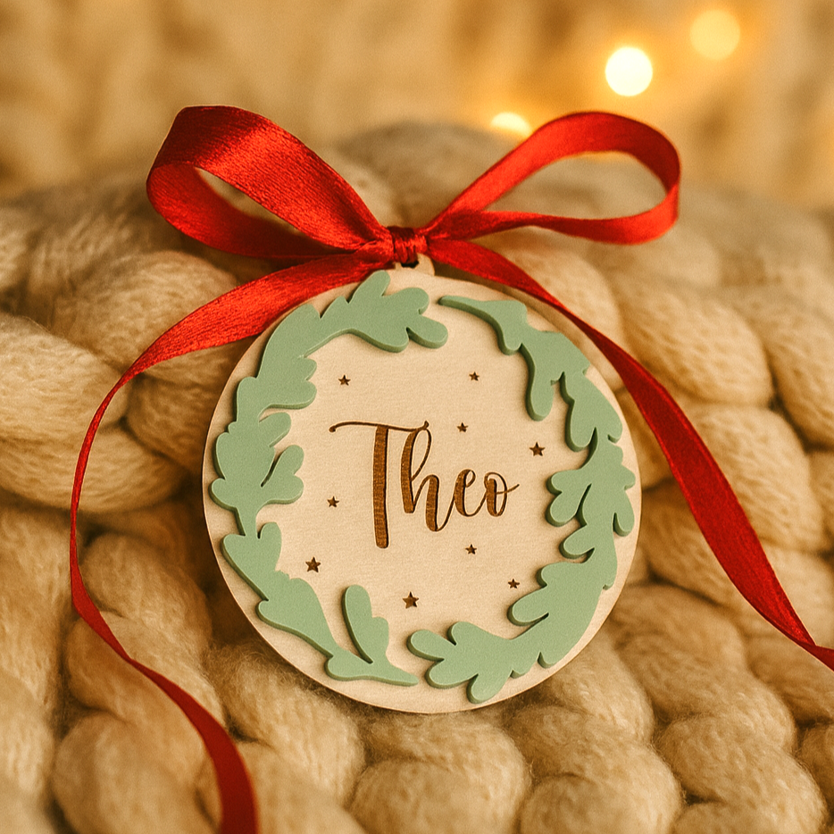 Bombka zielony wianek