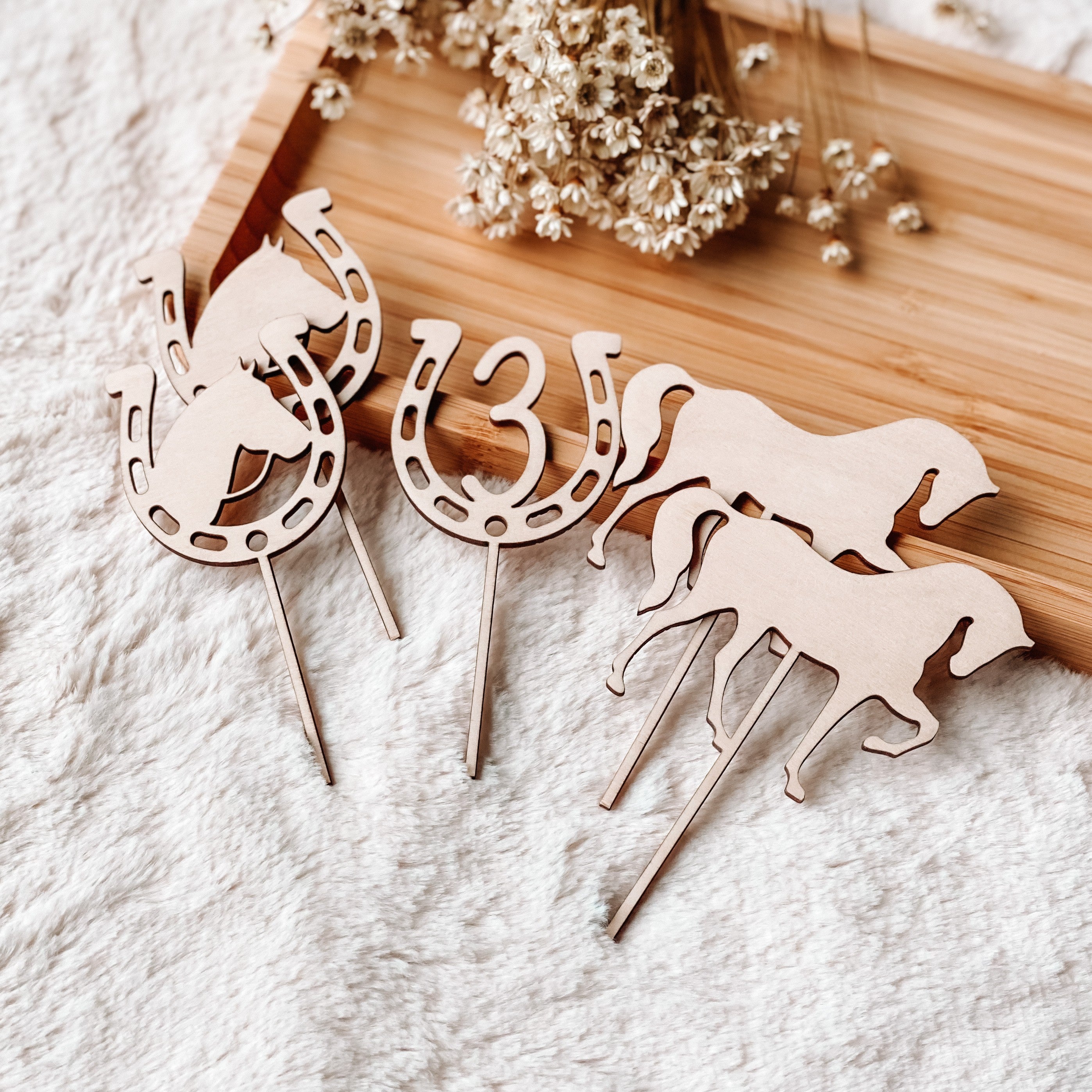 Zestaw mini topperów-konie