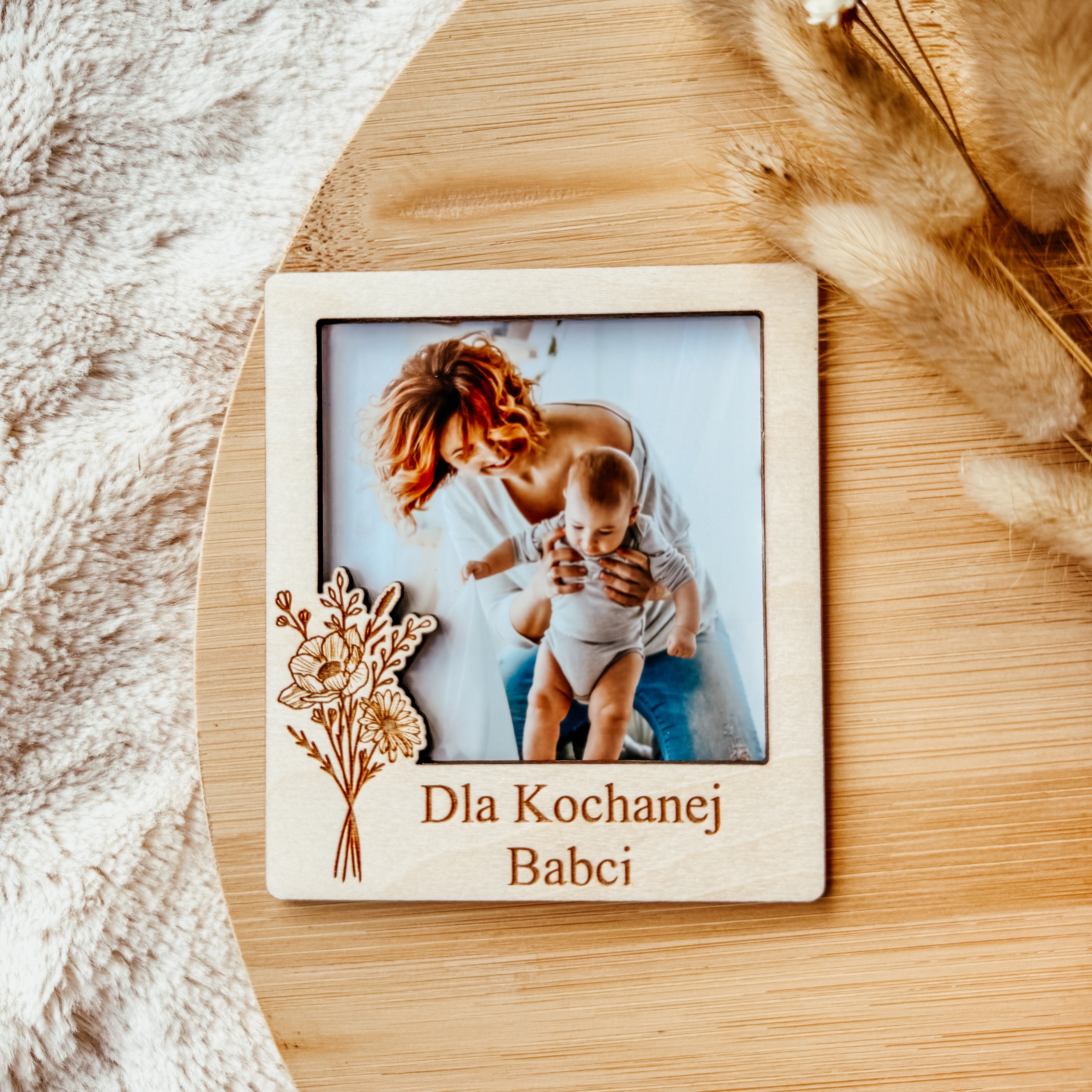 Mini magnetyczna ramka bukiet kwiatów