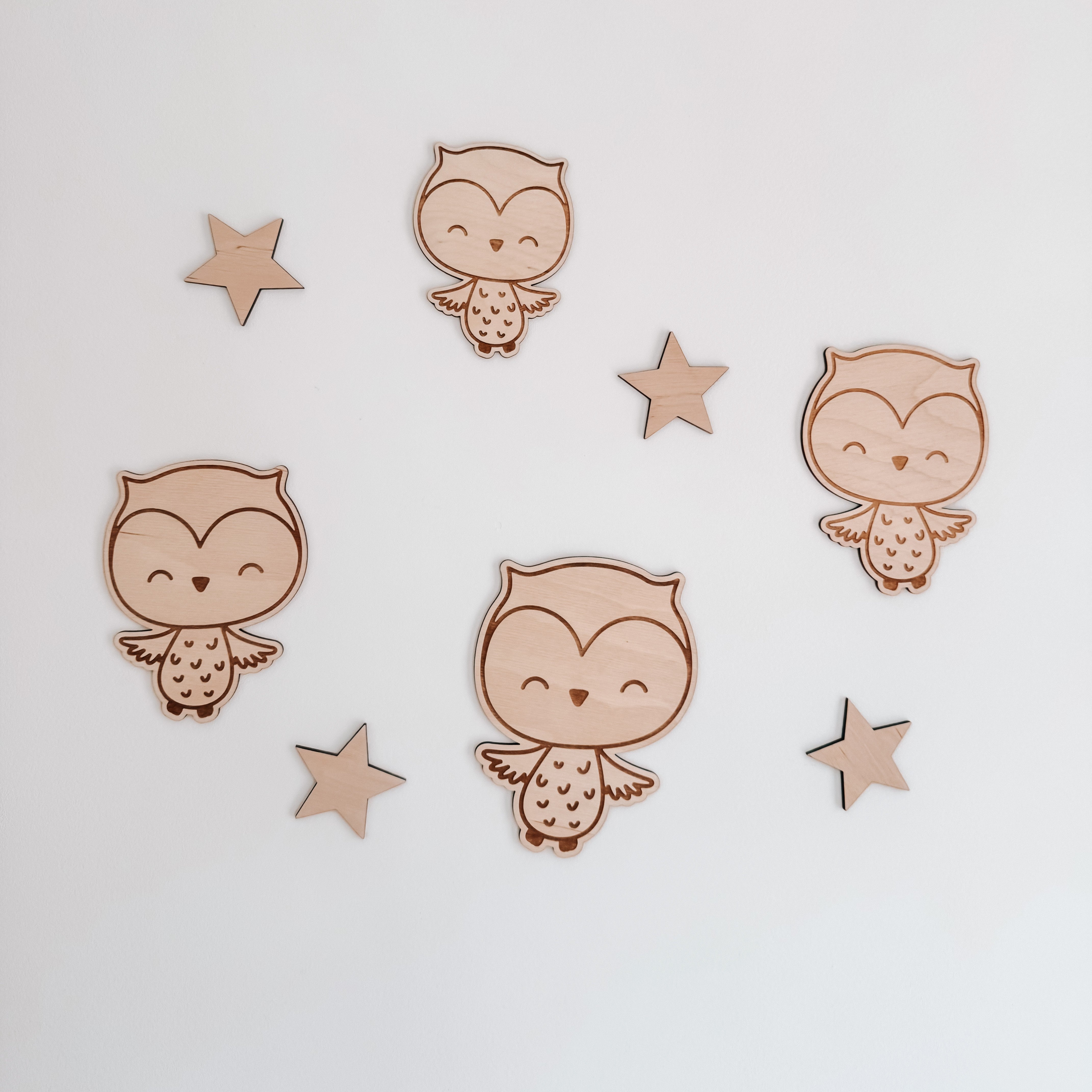 Zestaw sówki + gwiazdki